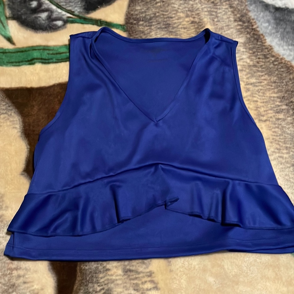 Blue crop top